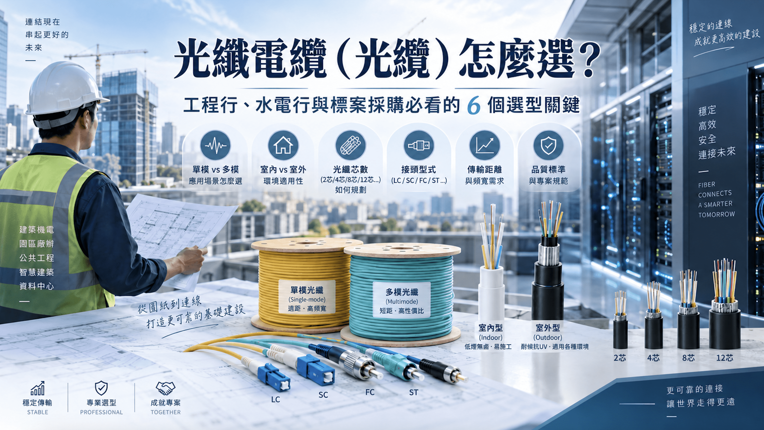 光纖電纜(光纜)怎麼選？工程行、水電行與標案採購必看的 6 個選型關鍵